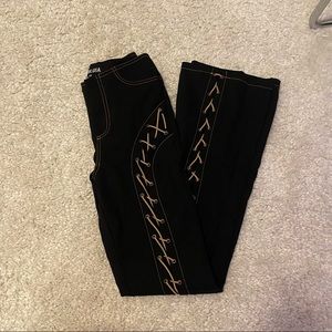 i am gia black lace up pants